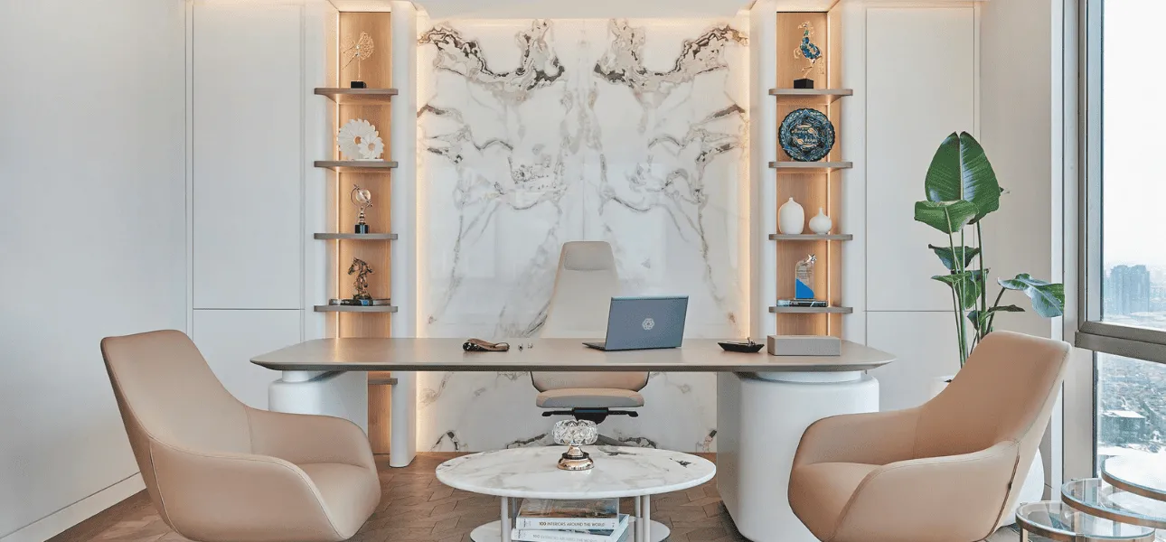 Simetrik ve Aydınlık Yönetici Ofisi Tasarımı