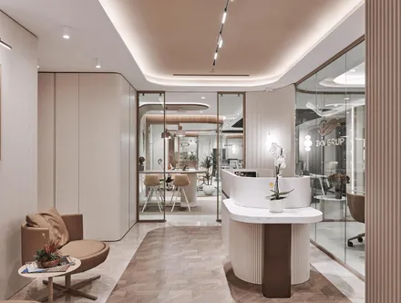 Modern Ofiste Lobi ve Geçiş Holü Mimarisi